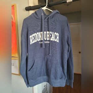 Redondo Beach Men's Blue Hoodie
